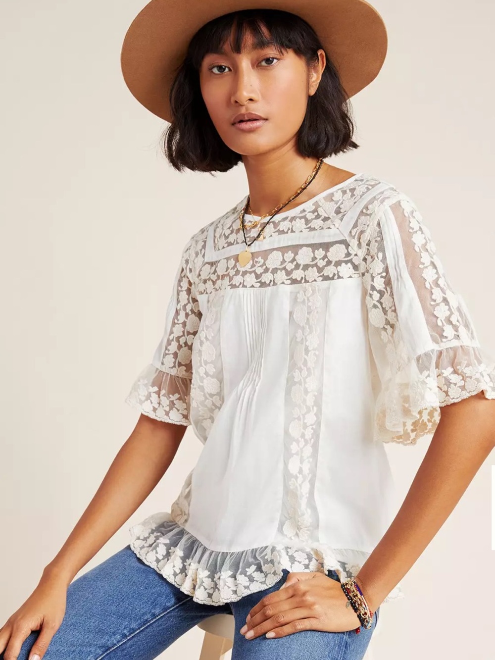 Maeve Lisabetta Lace Blouse size 2